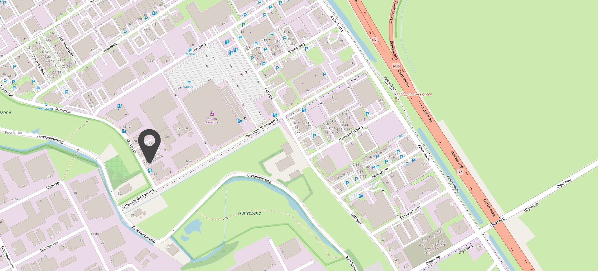 Map showing EVAbits location